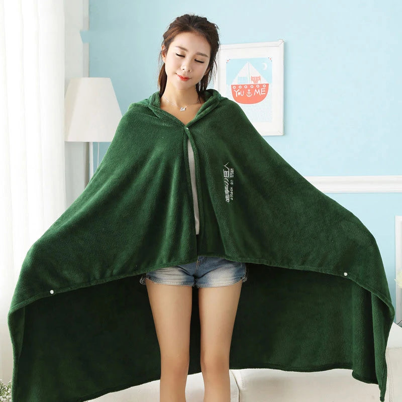 Attack on Titan Wearable Throw Blanket - Cozy Wings of Freedom Scout Regiment Hooded Cloak