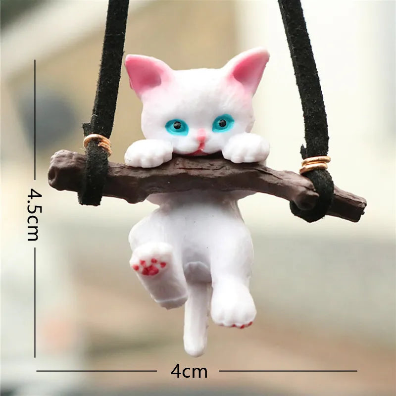 Enigmatic Anime Car Charm - Spirited Away Faceless Male Cat Rearview Mirror Pendant