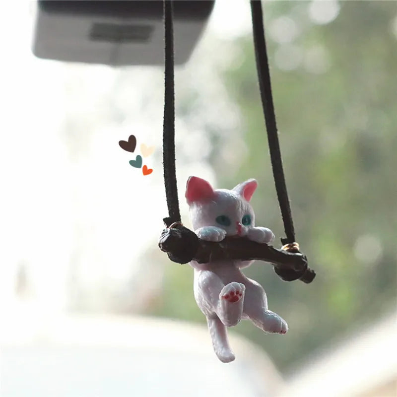 Enigmatic Anime Car Charm - Spirited Away Faceless Male Cat Rearview Mirror Pendant