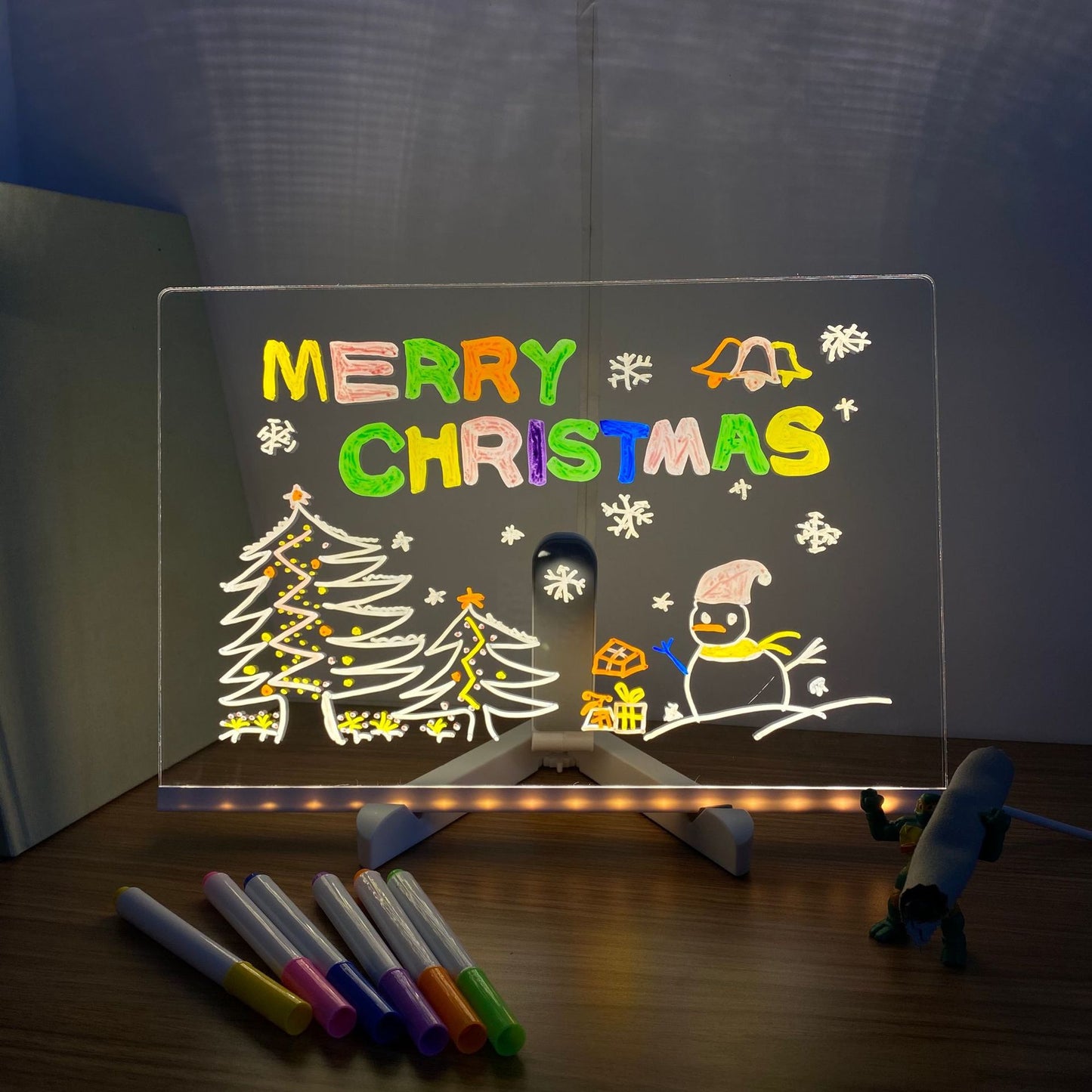 Multifunctional LED Desk Lamp with Customizable Luminous Message Board
