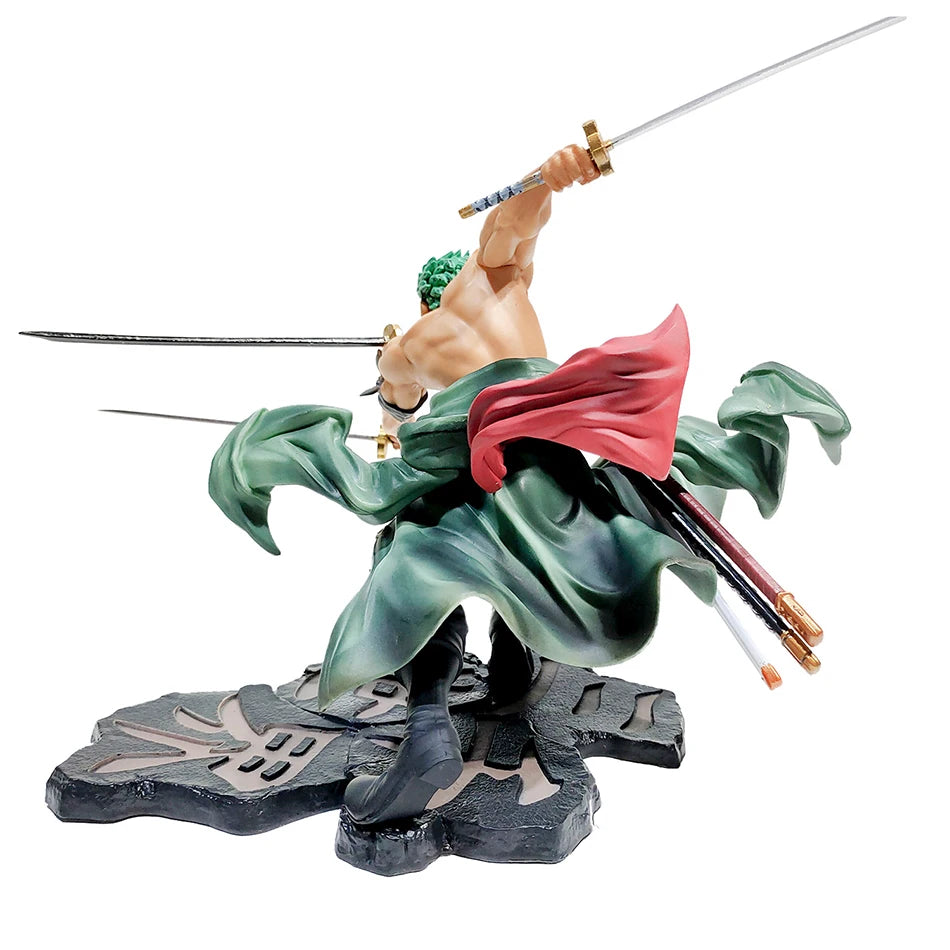 Mighty Pirate Duo: 18cm One Piece Luffy & Roronoa Zoro Action Figures – Master Bladesman Edition