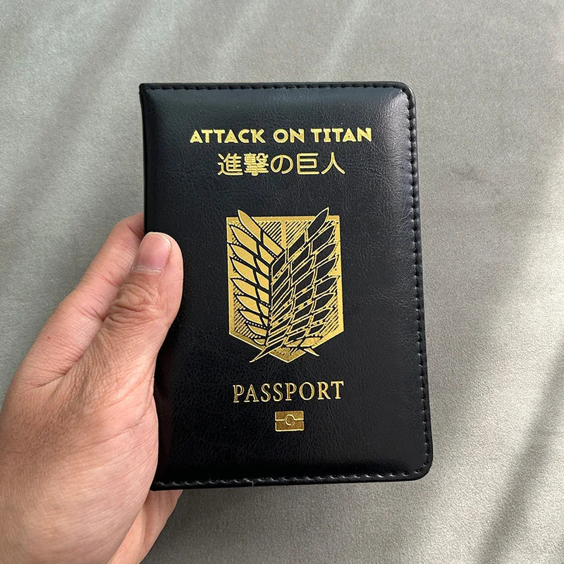 Attack on Titan Wings of Freedom Passport Cover – Durable PU Travel Case