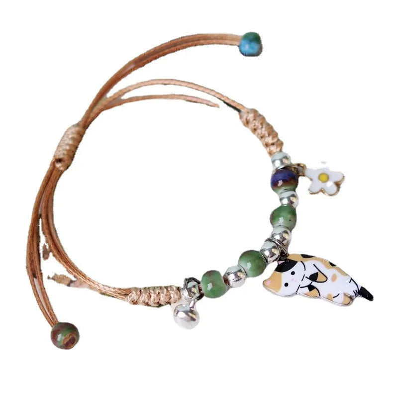 Enchanted Animal Garden Bracelet - Whimsical Korean Charm Bracelet for All Ages