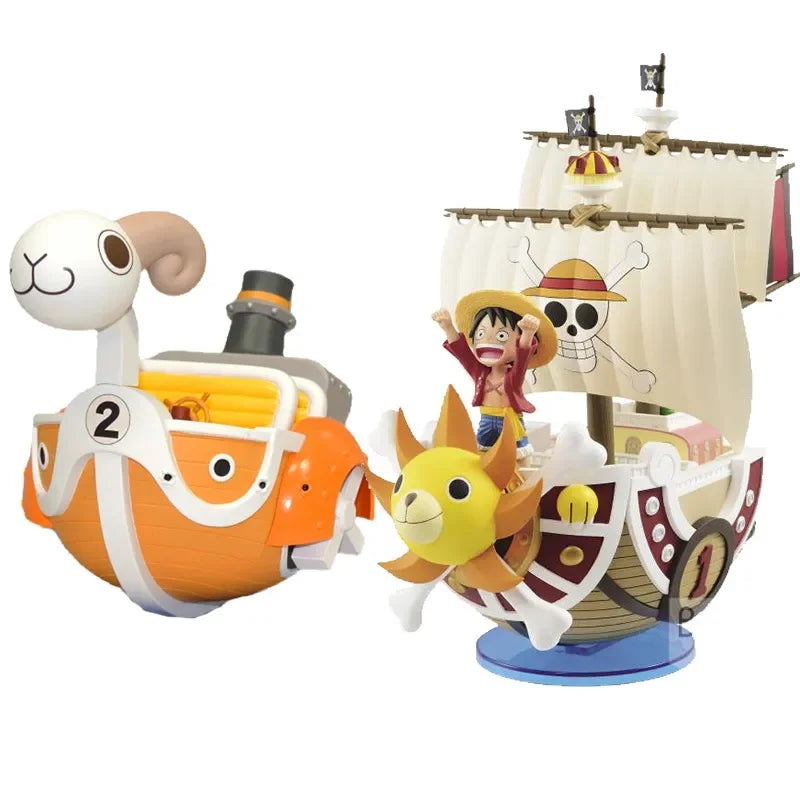 Tiny Titans of the Sea: One Piece Mini Ship Collection - Thousand Sunny & Going Merry Model Set