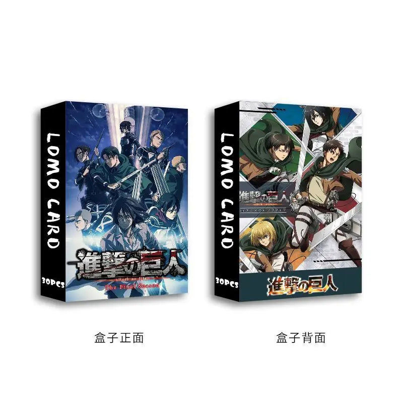 Attack On Titan Anime Lomo Card Collection - 30pc Set with Decorative Postcard Box