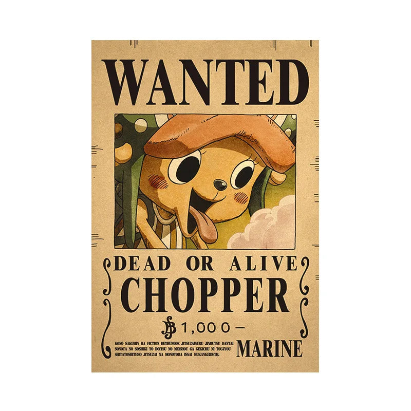 One Piece Vintage Wanted Posters - Luffy's Bounty Collection