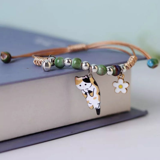 Enchanted Animal Garden Bracelet - Whimsical Korean Charm Bracelet for All Ages