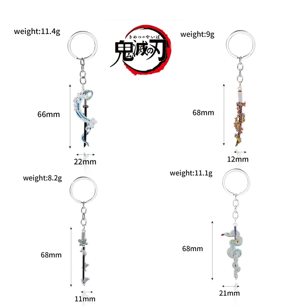 Exclusive Demon Slayer Sword Keychains - Tomioka Giyuu & Kochou Shinobu